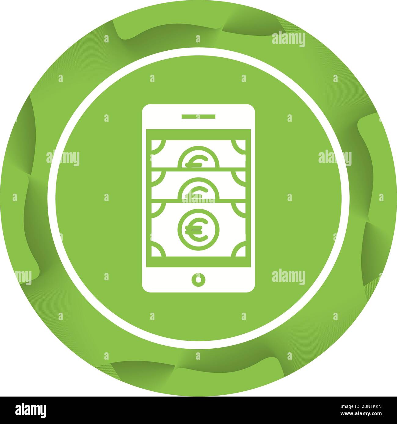 Beautiful Online banking Vector Glyph icon Stock Vector