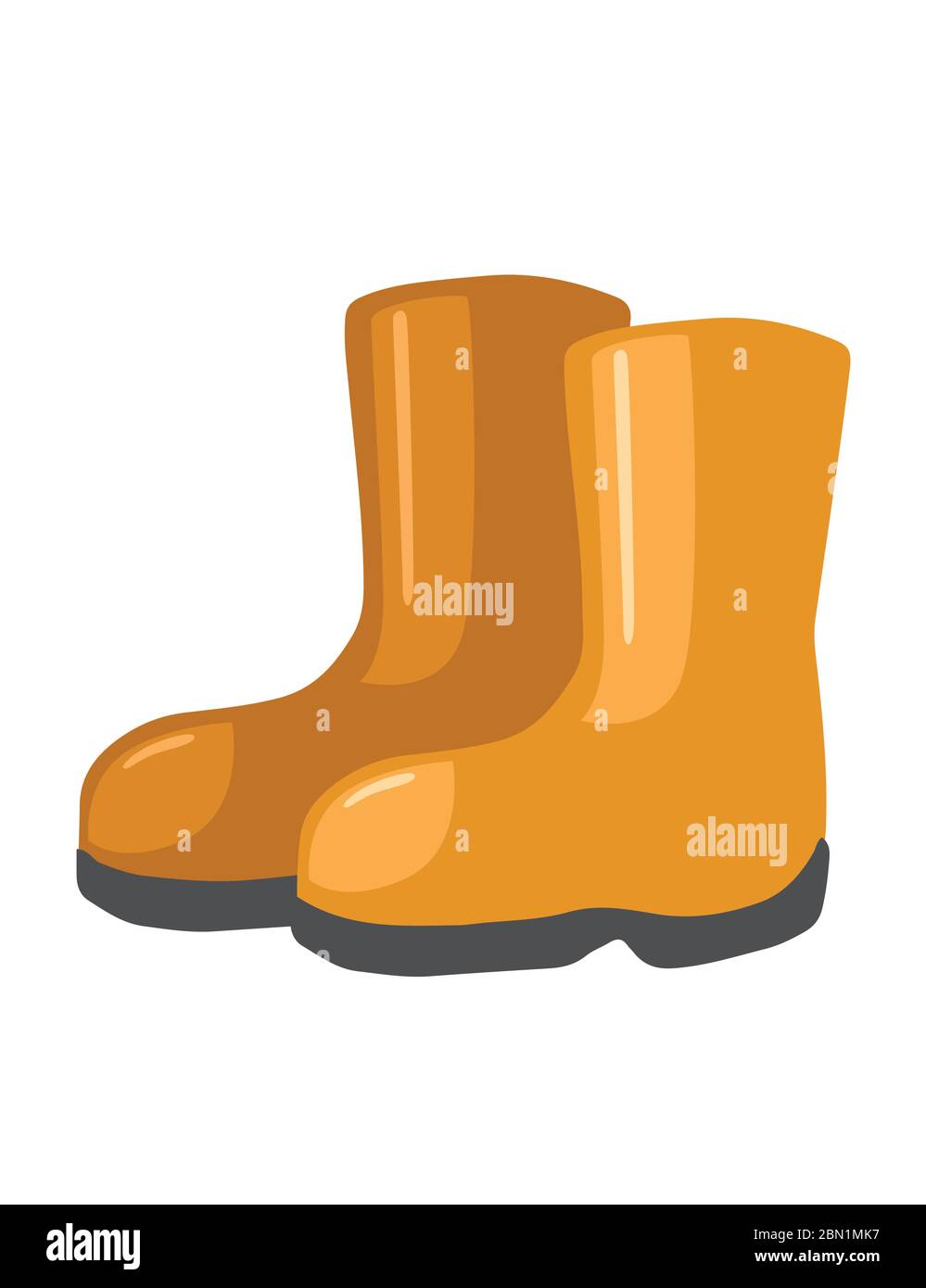 orange rubber boots