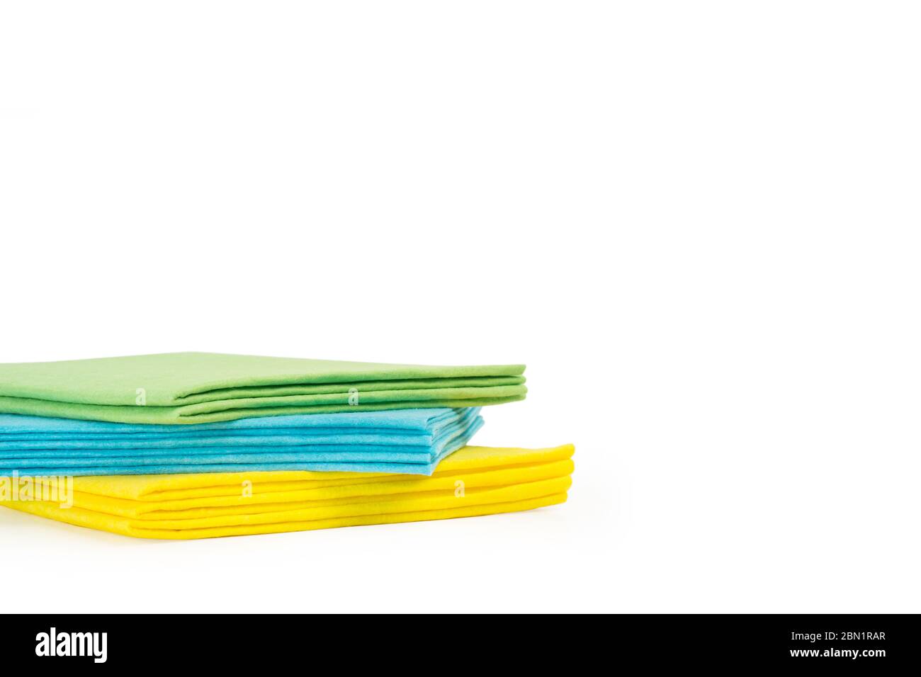 Colored sponge cltohes isolated on a white background Stock Photo
