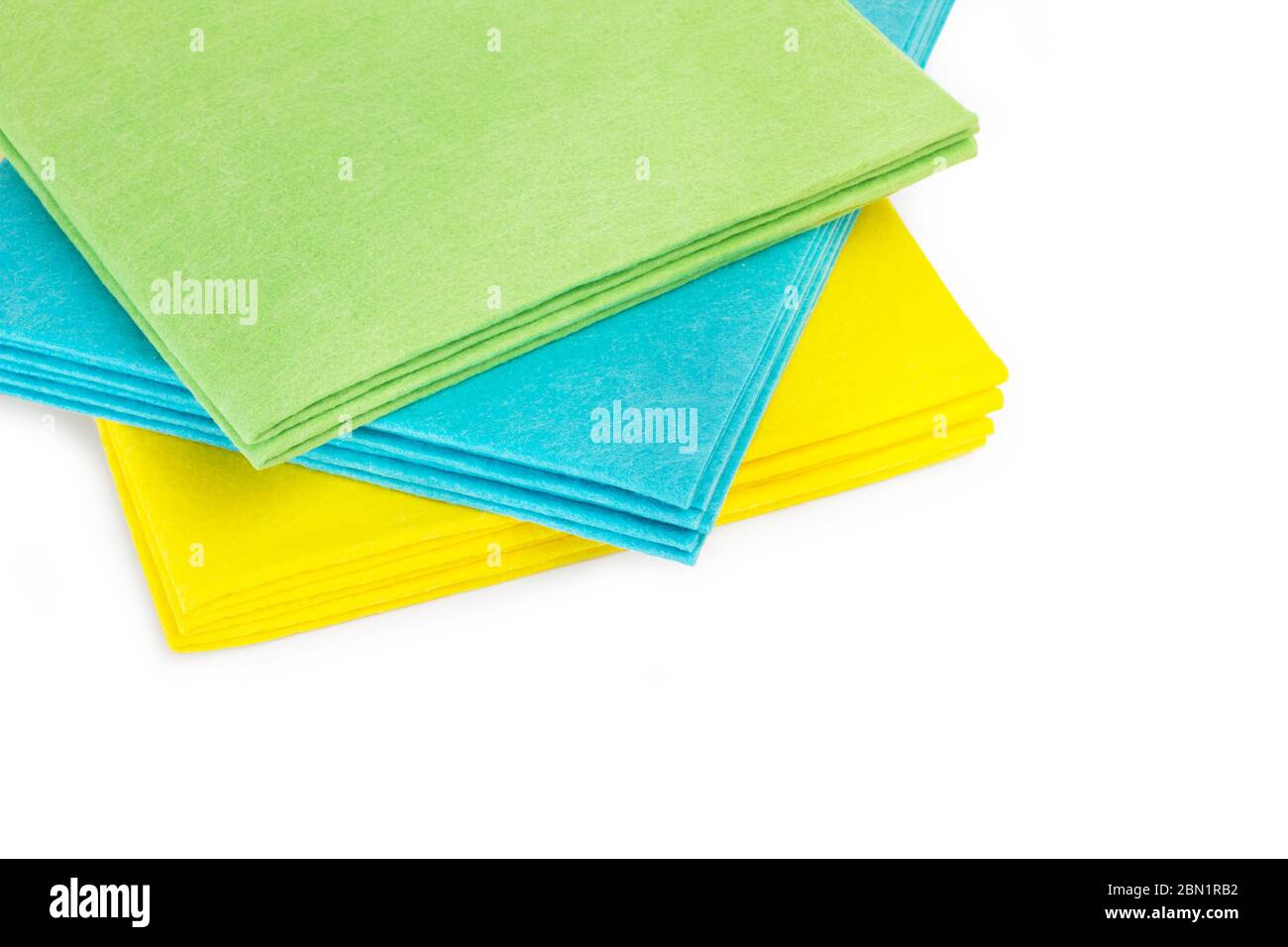 Colored sponge cltohes isolated on a white background Stock Photo