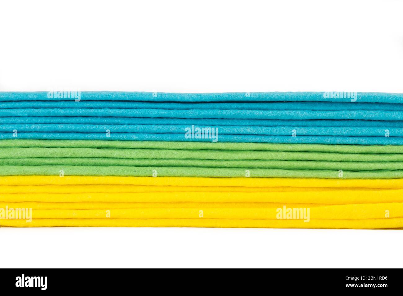 Colored sponge cltohes isolated on a white background Stock Photo