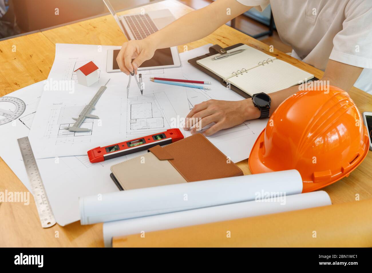 Engineer and Architect concept, Engineer Architects and Interior ...