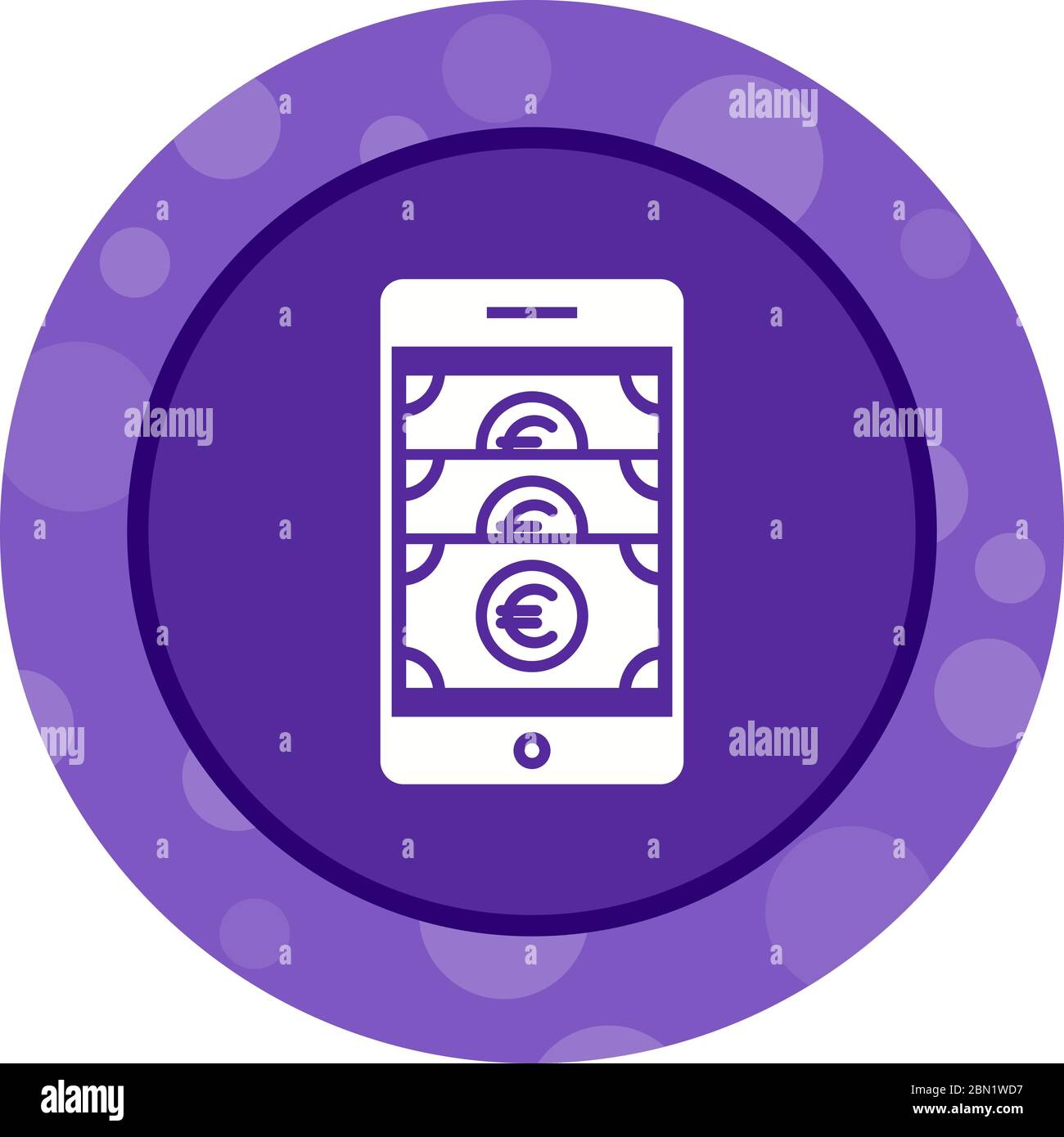 Beautiful Online banking Vector Glyph icon Stock Vector