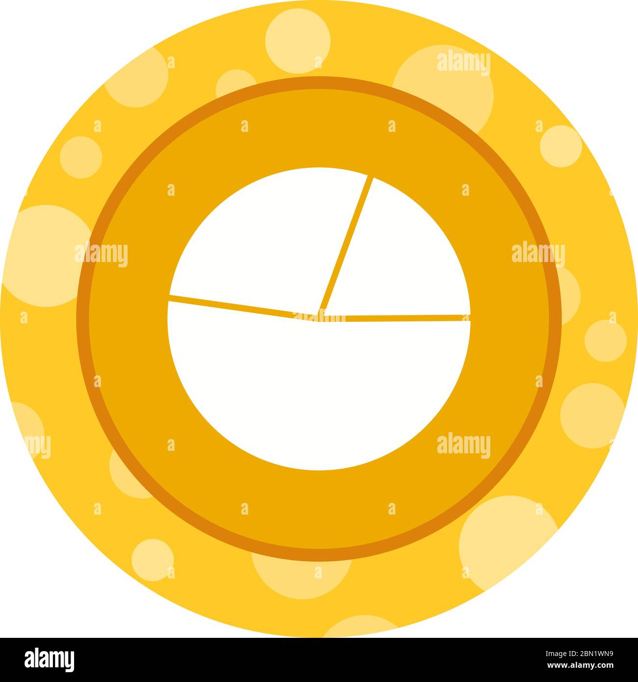Beautiful Pie chart Vector Glyph icon Stock Vector