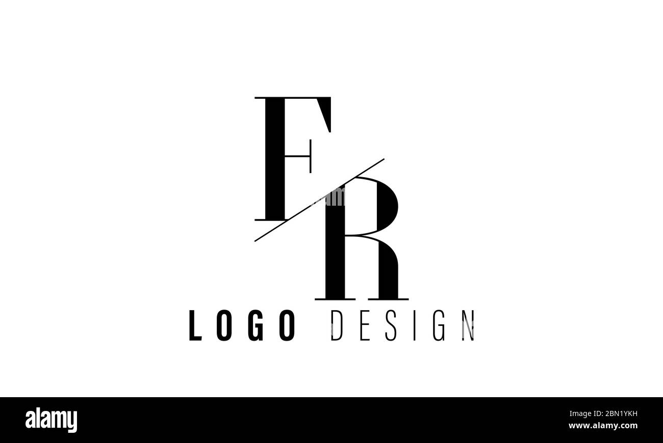 ER RE letter logo. Unique attractive creative Stock Vector
