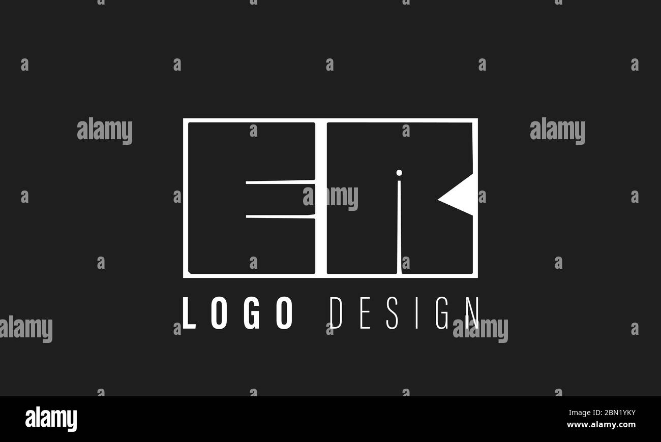 ER RE letter logo. Unique attractive creative Stock Vector