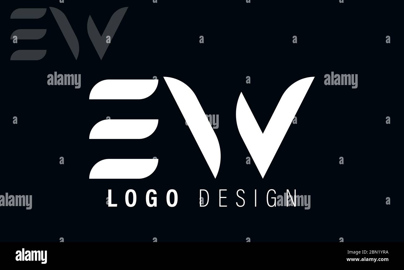 EW WE Logo Vector template Stock Vector