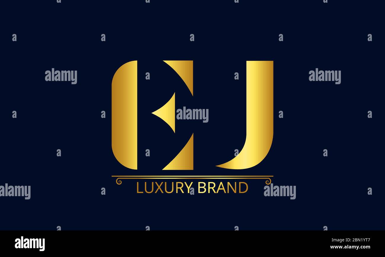 EU company linked letter logo Stock Vector