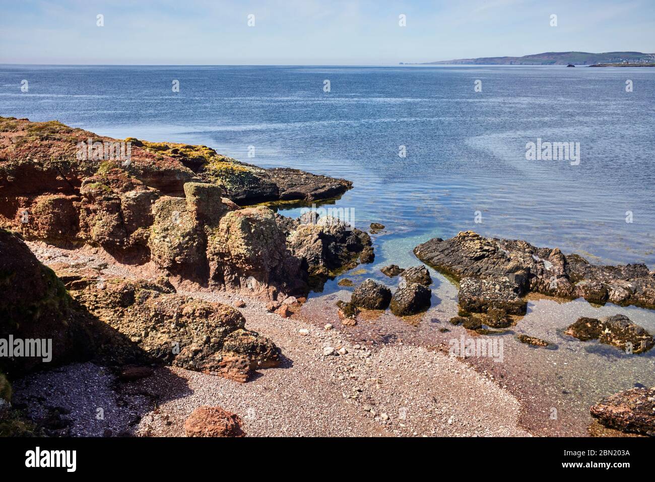 View across Castletown Bay viewed from Langness peninsular Stock Photo