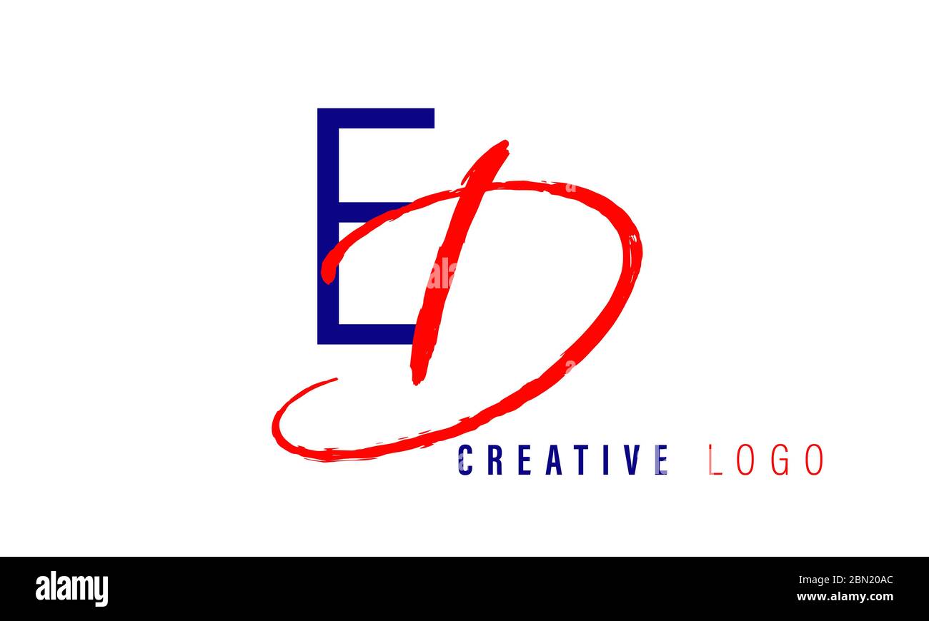 ED letter Logo Design Template Vector Stock Vector Image & Art - Alamy