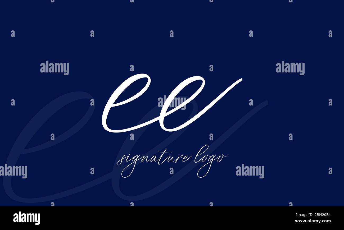 EE Monogram Logo / EE Negative Spaces Logo / E in E Logo Stock Vector