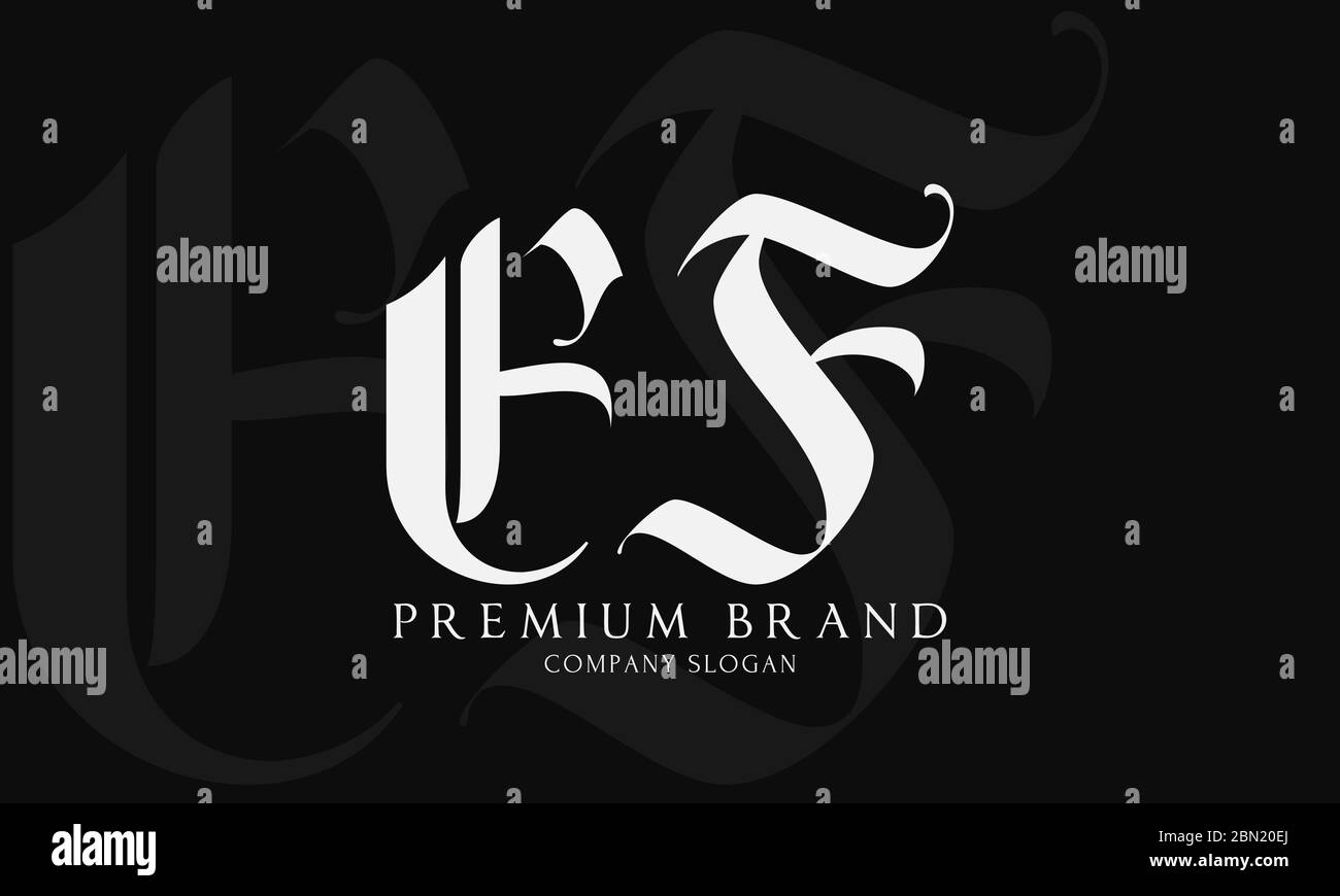 EF logo design. Company logo. Monogram logo. Stock Vector