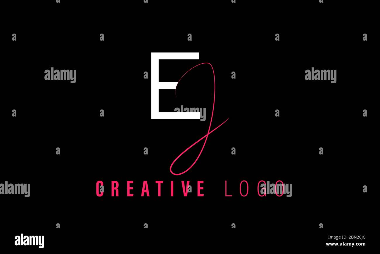 Initial based clean and minimal Logo. EJ JE E KJ letter creative fonts ...