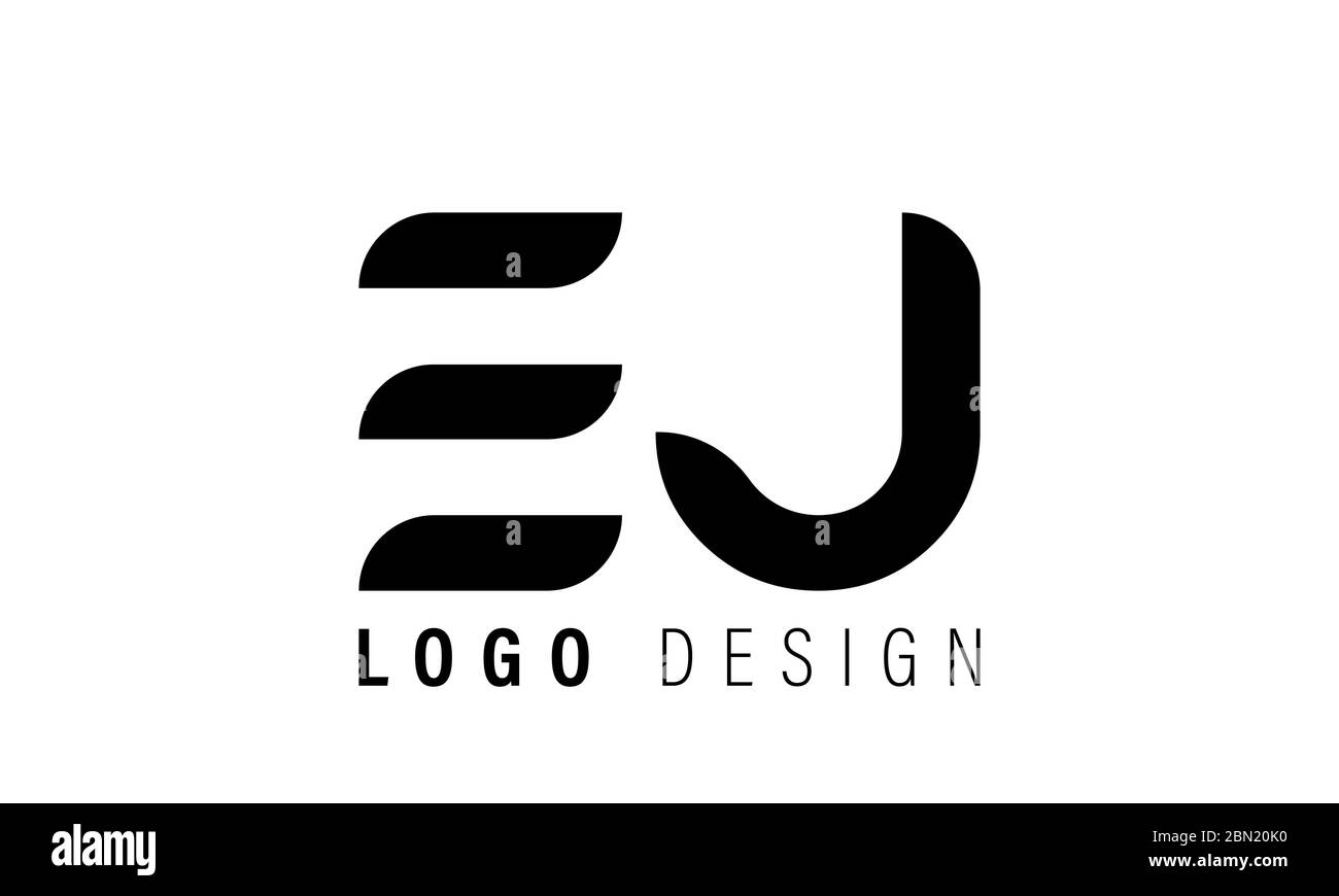 Initial based clean and minimal Logo. EJ JE E KJ letter creative fonts monogram icon symbol. Universal elegant luxury alphabet vector design Stock Vector