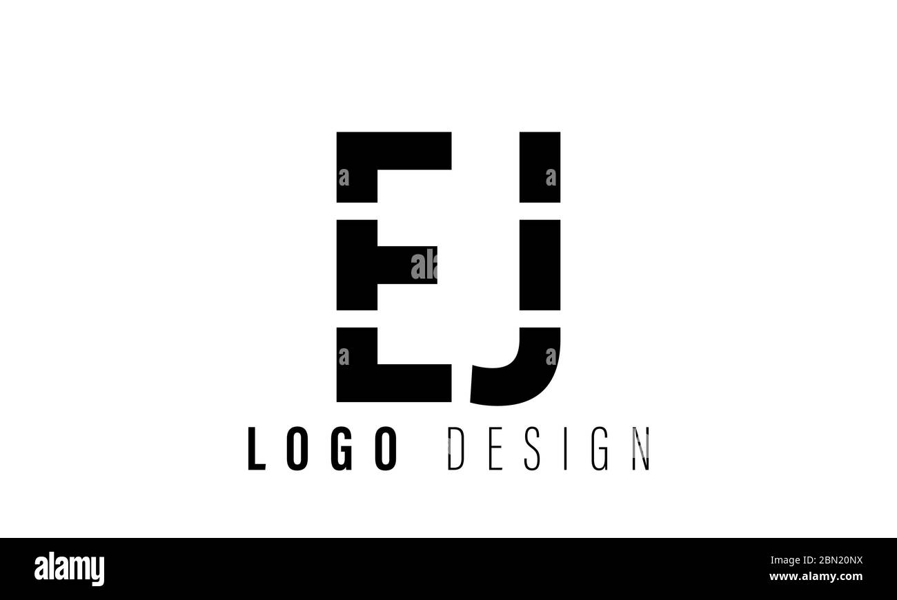 Initial based clean and minimal Logo. EJ JE E KJ letter creative fonts monogram icon symbol. Universal elegant luxury alphabet vector design Stock Vector