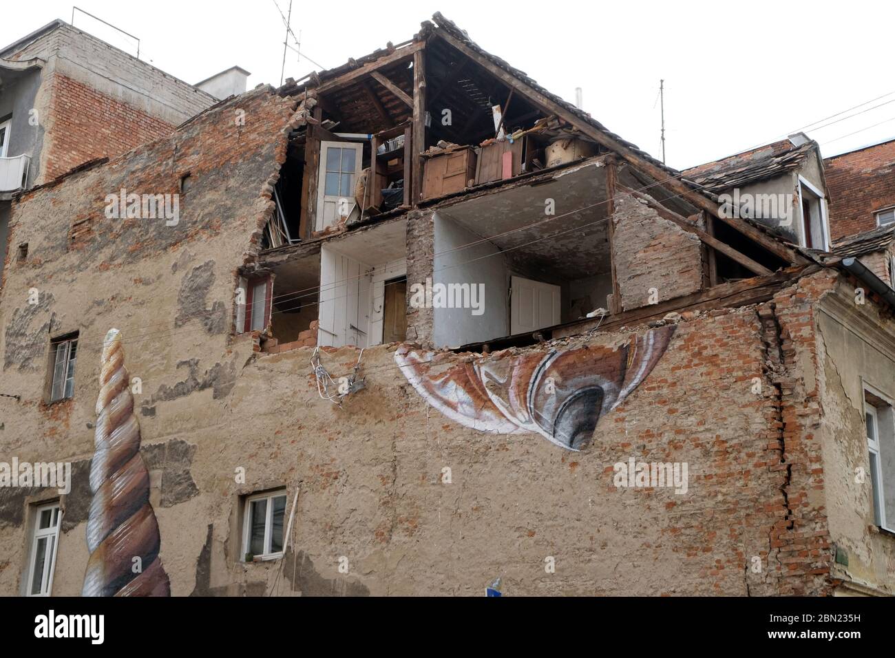 Zagreb after? coronavirus and earthquake 2020. Stock Photo