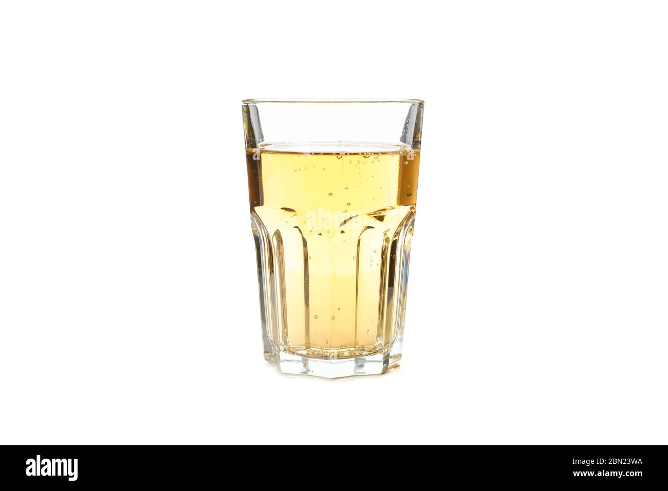 Glass of apple cider isolated on white background Stock Photo - Alamy