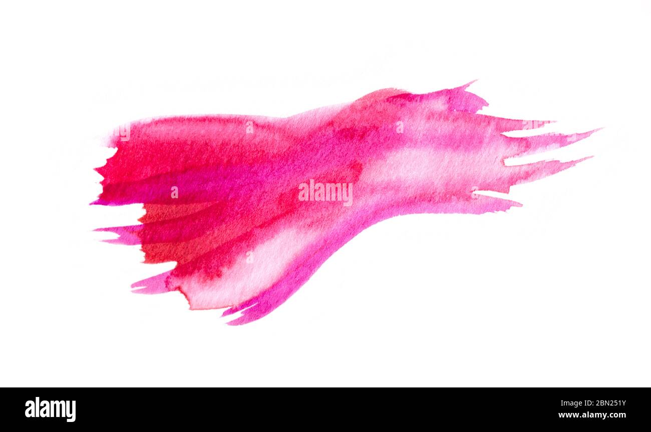 pink watercolor paint isolated on white background Stock Photo Alamy