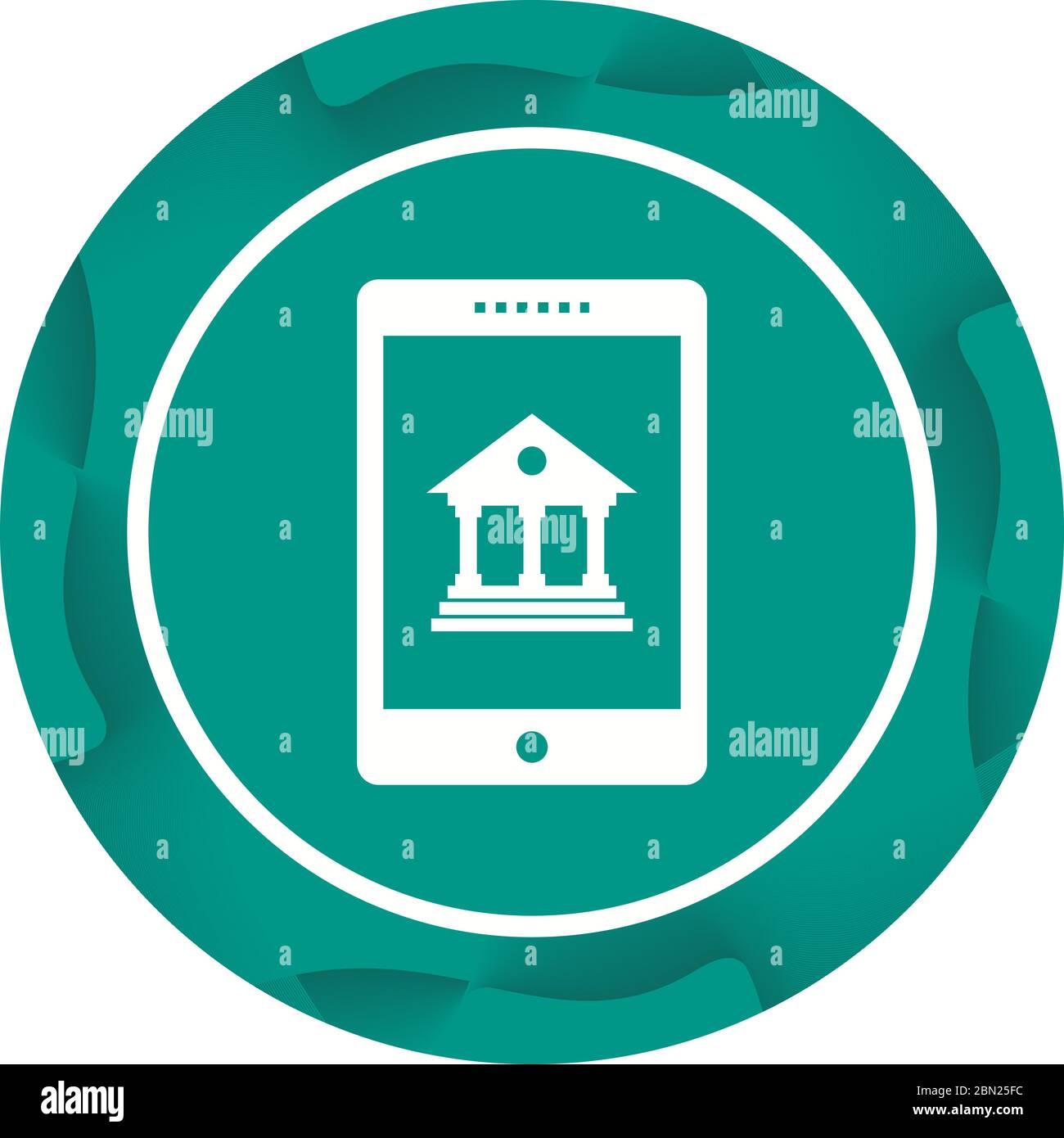Beautiful Mobile banking Vector Glyph Icon Stock Vector