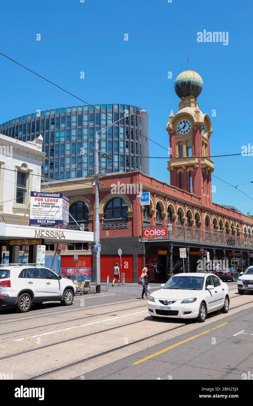 Dimmey's Clock Tower in Swan Street in the Melbourne suburb of Richmond,Victoria, Australia Stock Photo