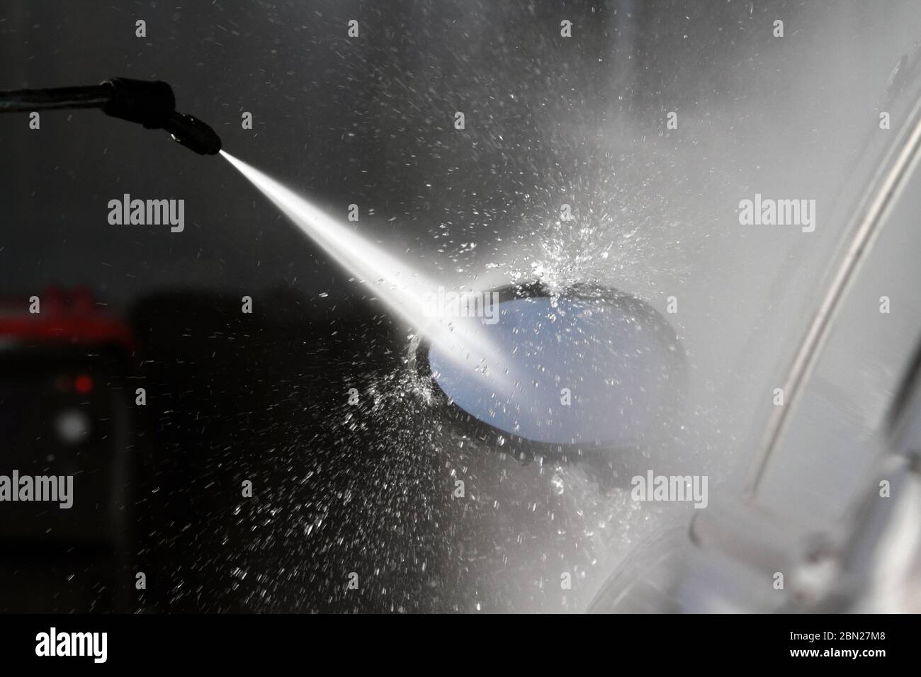 car wash with water pressure Stock Photo Alamy