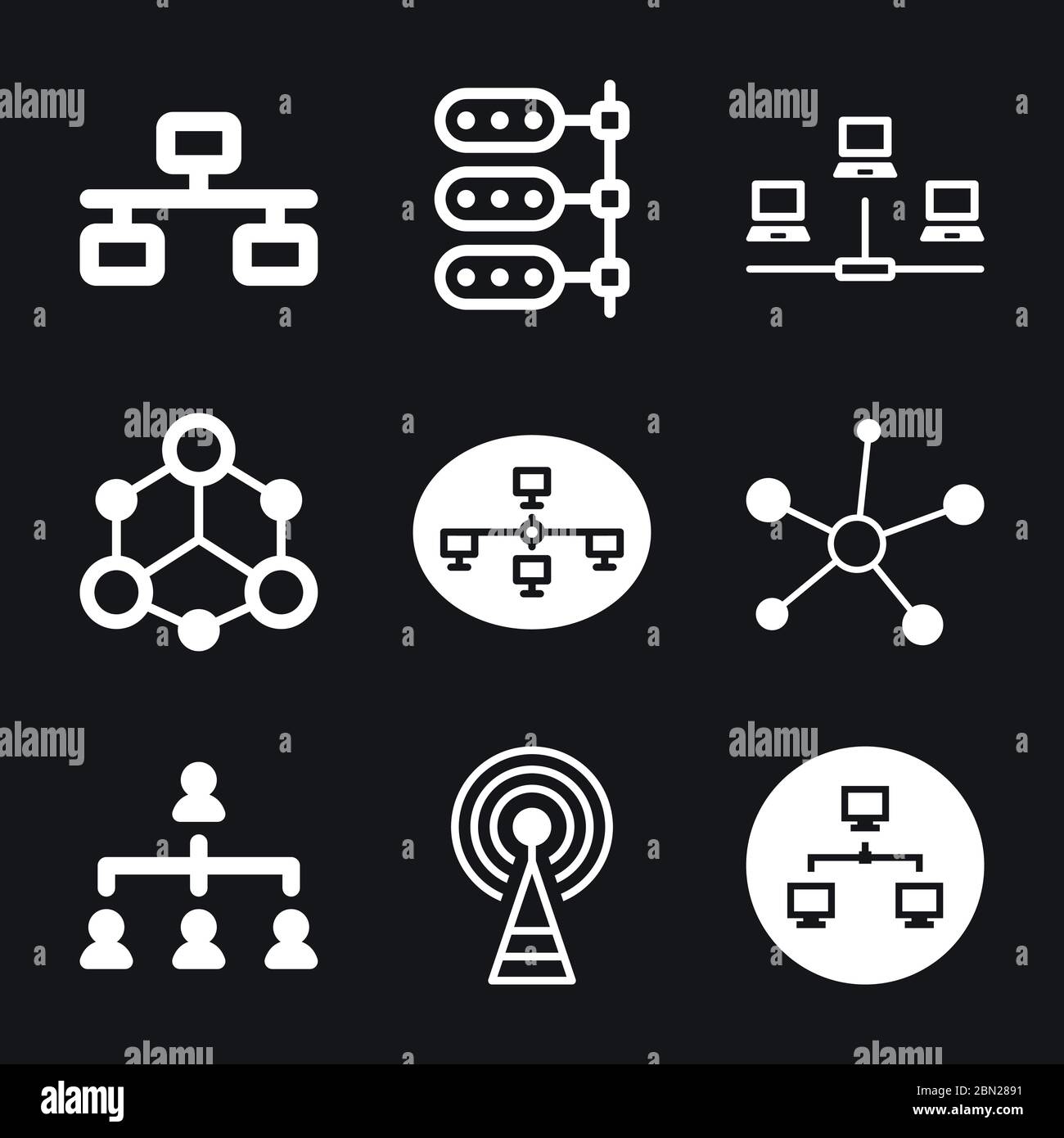 Network icon, computing and computer network symbol Stock Vector Image ...