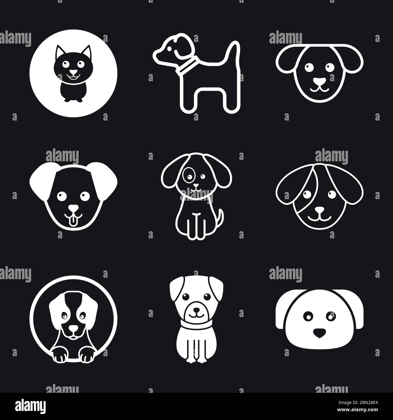 Puppy icon. Dog symbol. Vector element for your design Stock Vector ...