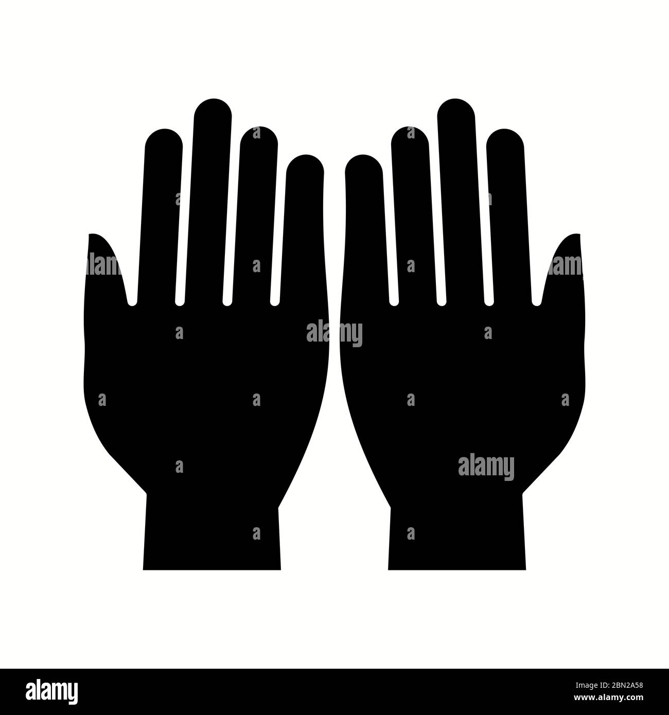Beautiful praying hands Glyph black icon Stock Vector Image & Art - Alamy