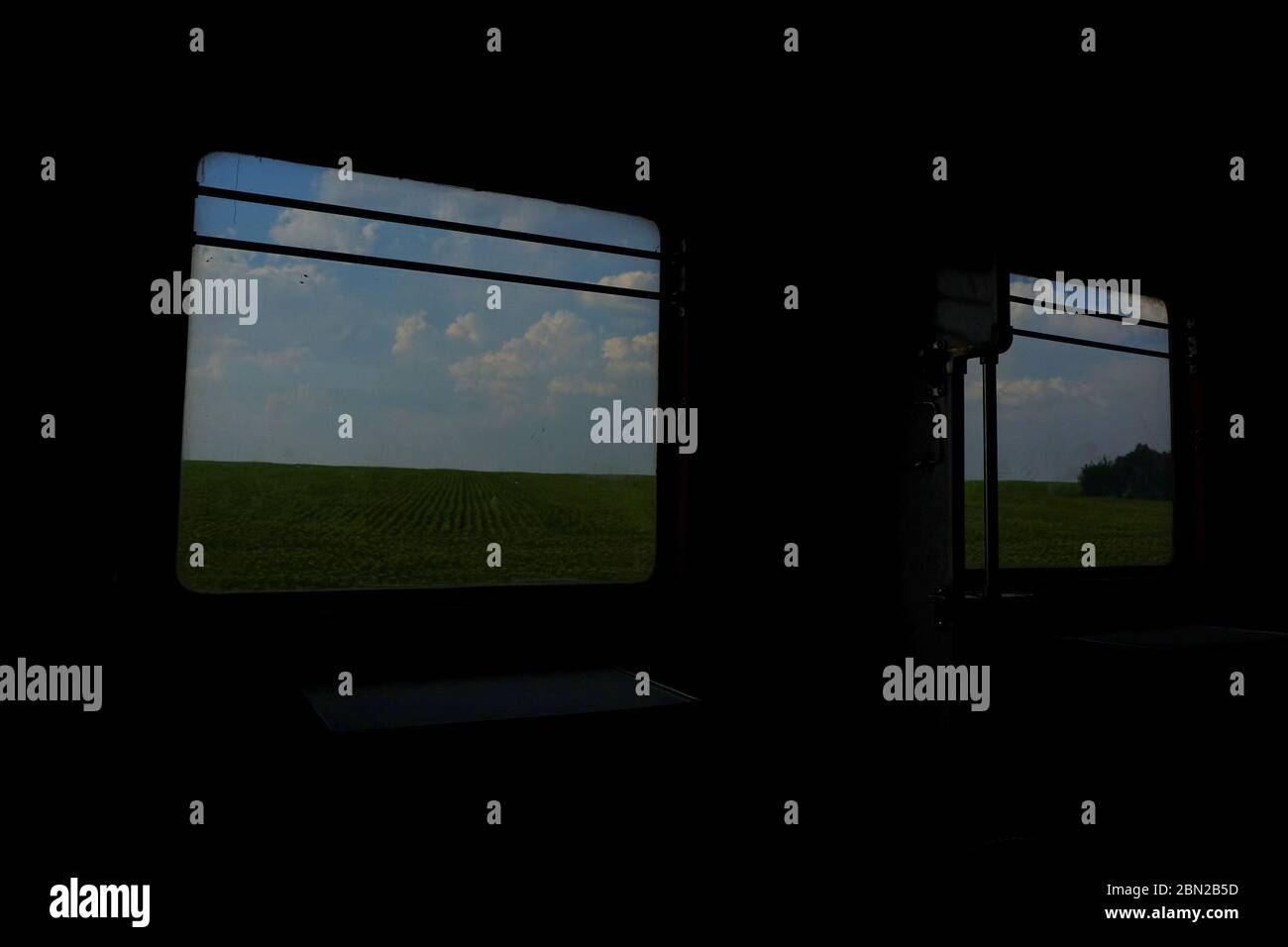 Relative Motion Train Window Nature in motion from the train window. Train window Stock Photo - Alamy