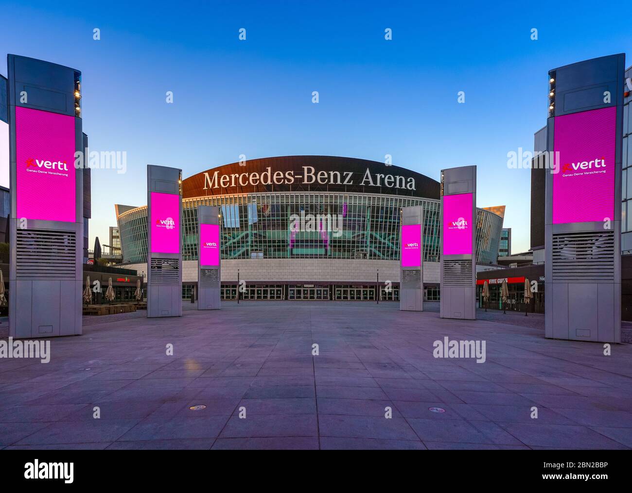 April 7th The Mercedes Benz Arena At Mercedes Platz In Berlin Friedrichshain In The Early Evening Due To The Corona Crisis No Events Are Currently Taking Place So That The Area Around The Hall