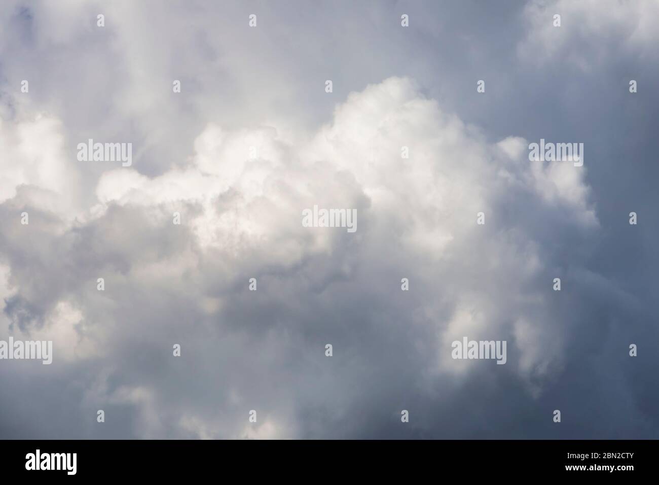 white fluffy clouds in the sky Stock Photo