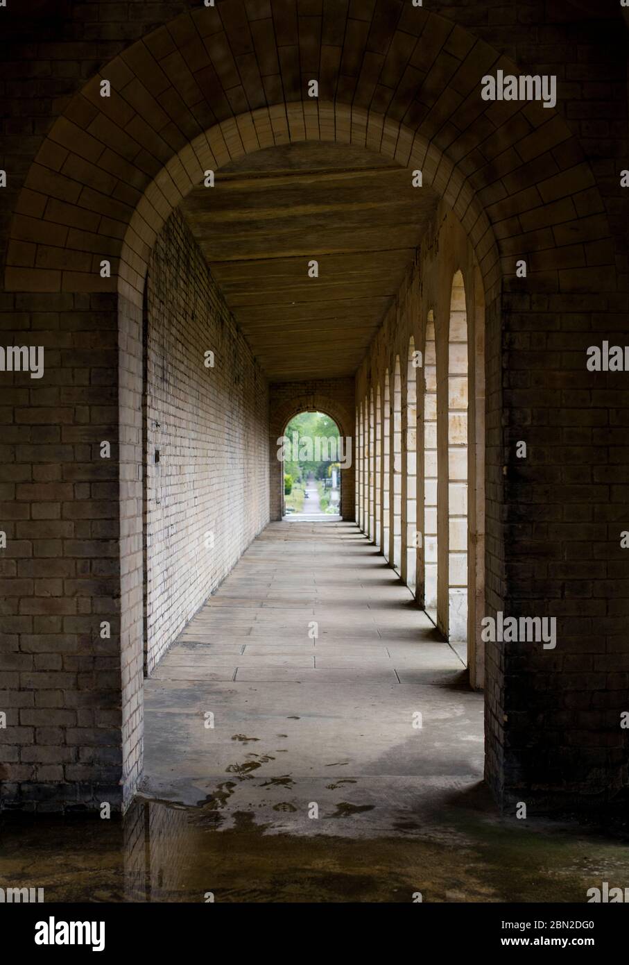 One of the colonnades in Brompton Cemetery, Old Brompton Road