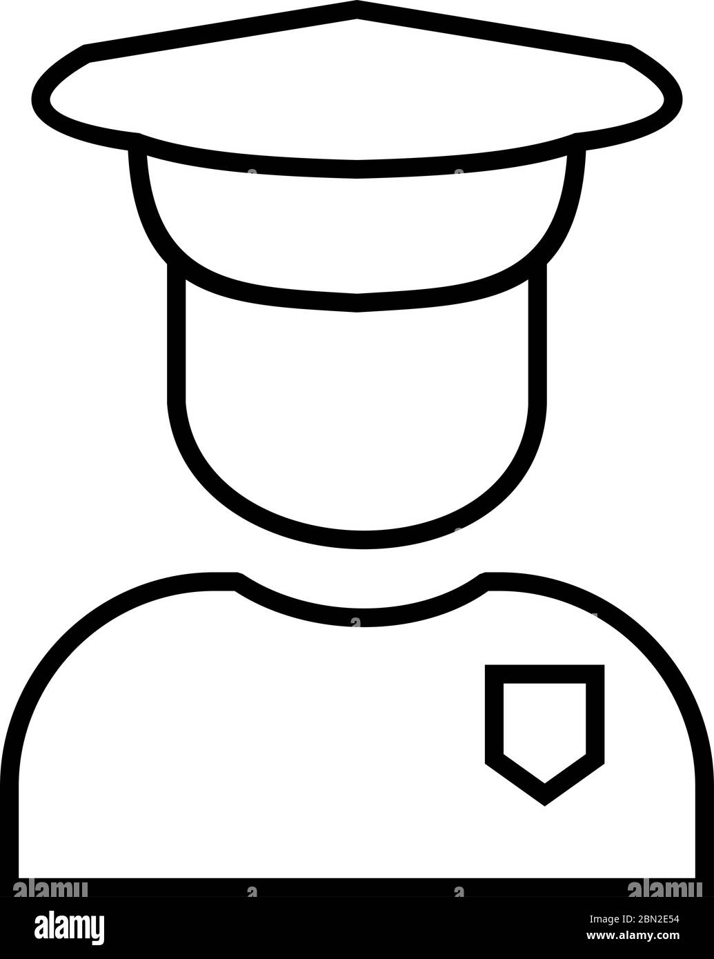Security guard Line black icon Stock Vector Image & Art - Alamy