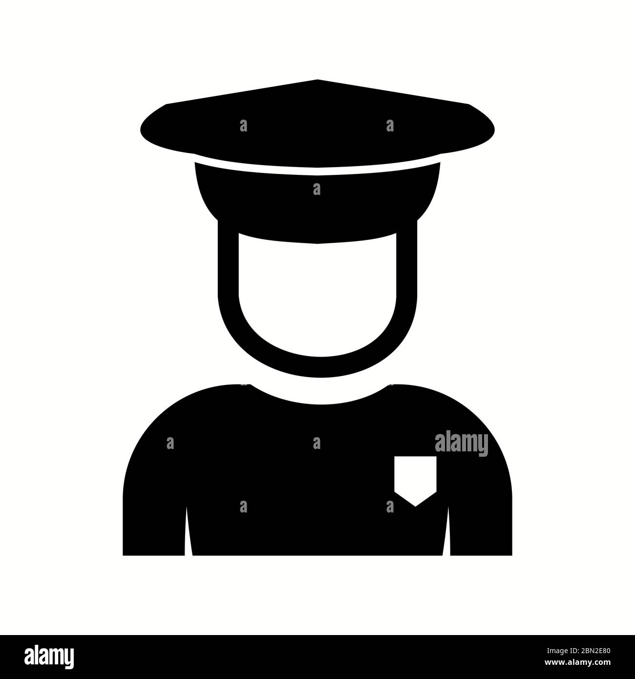 Beautiful security guard glyph black icon Stock Vector Image & Art - Alamy
