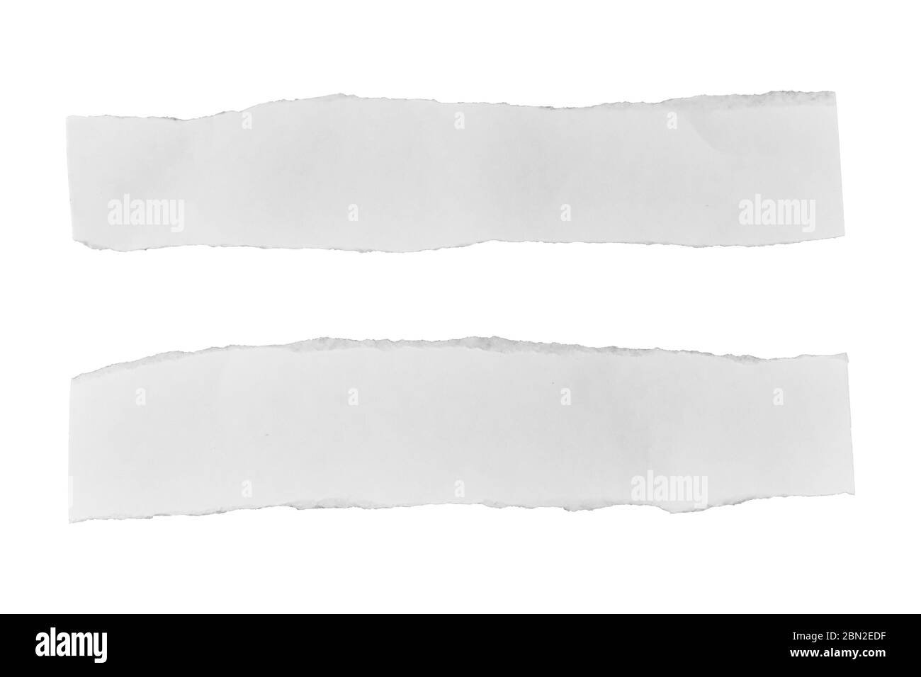 White paper tear, isolated on white background Stock Photo