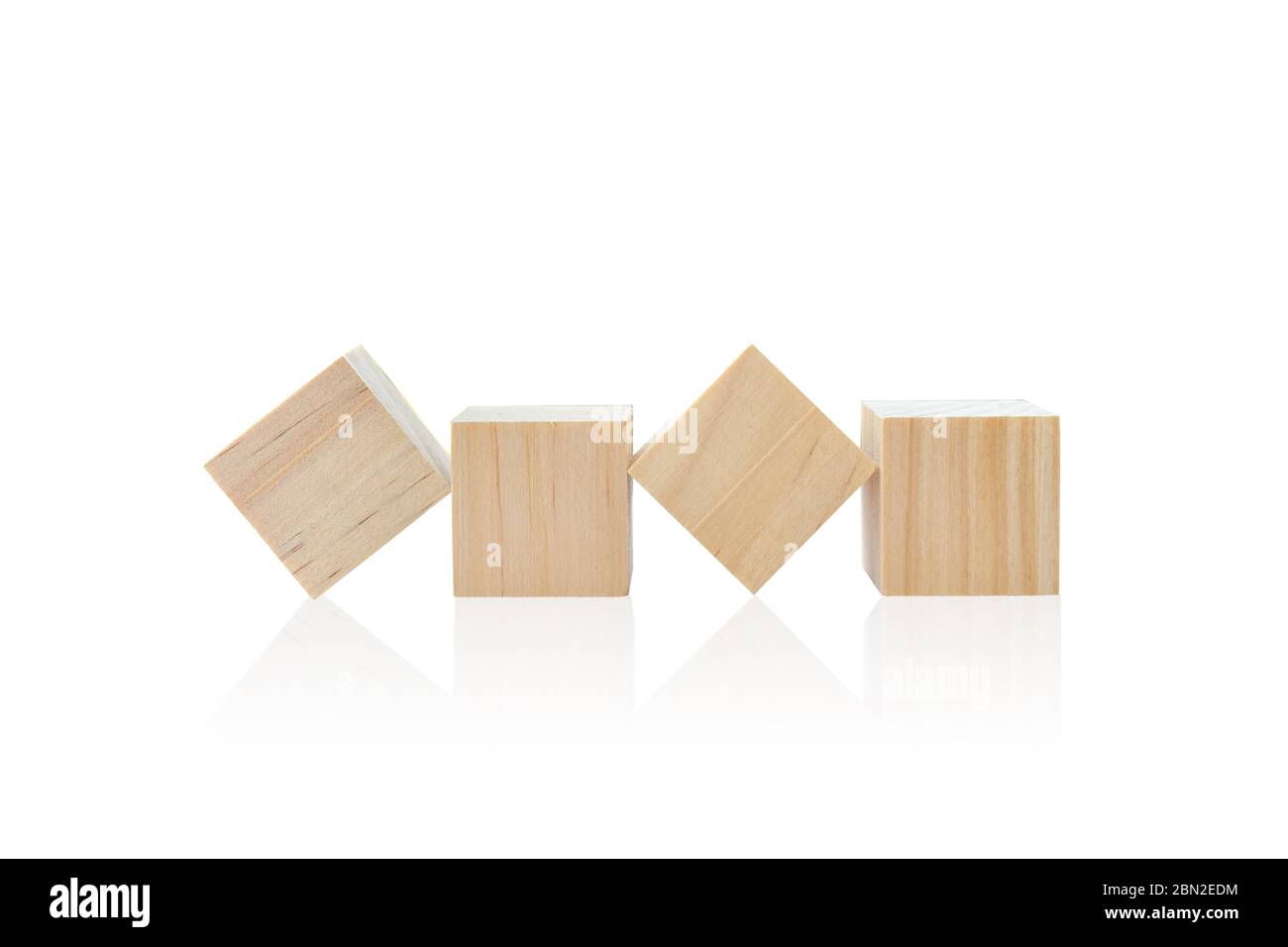 Wood toy cubes isolated on white background Stock Photo - Alamy