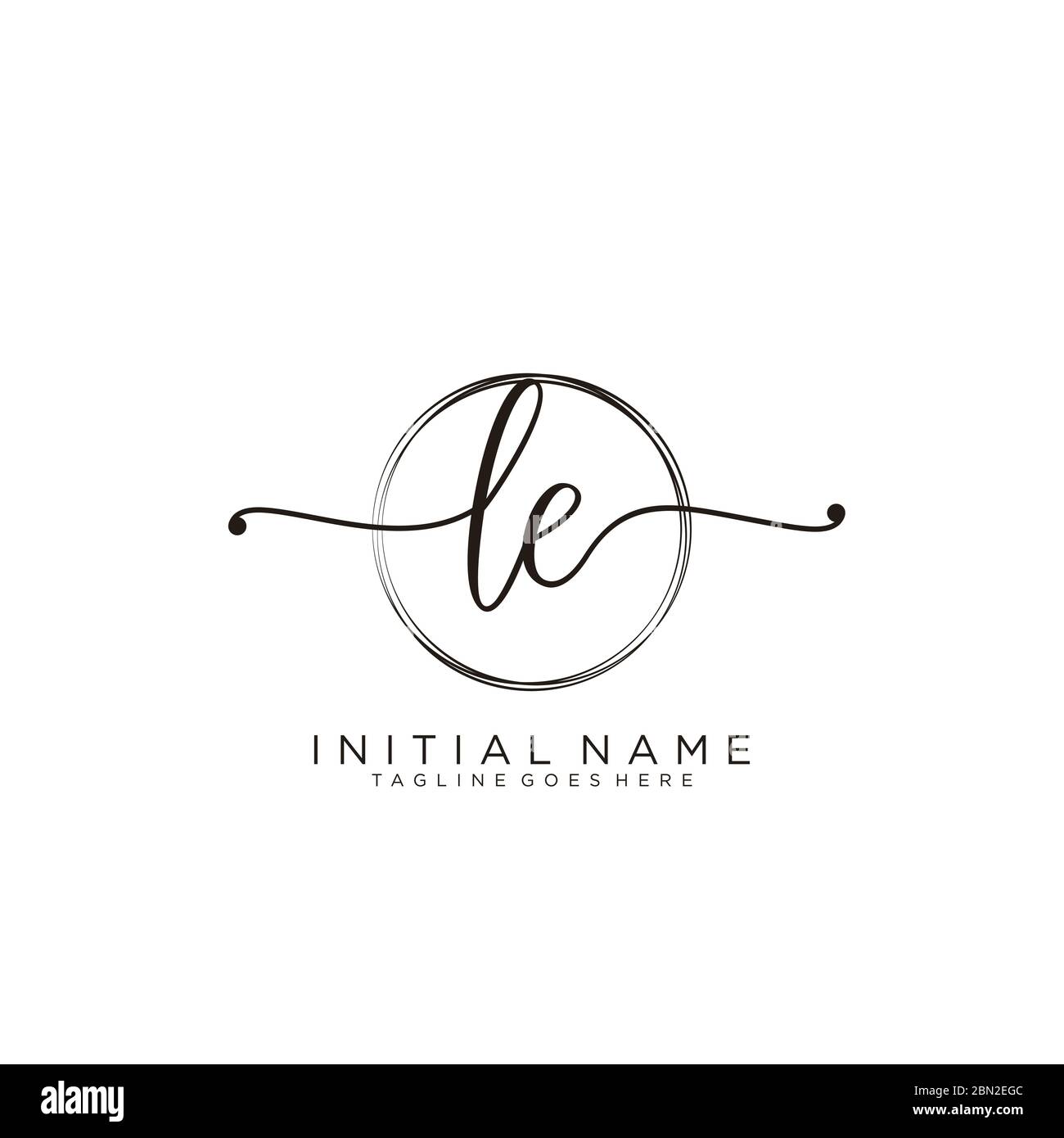 Initial letter le vector vectors hi-res stock photography and images ...