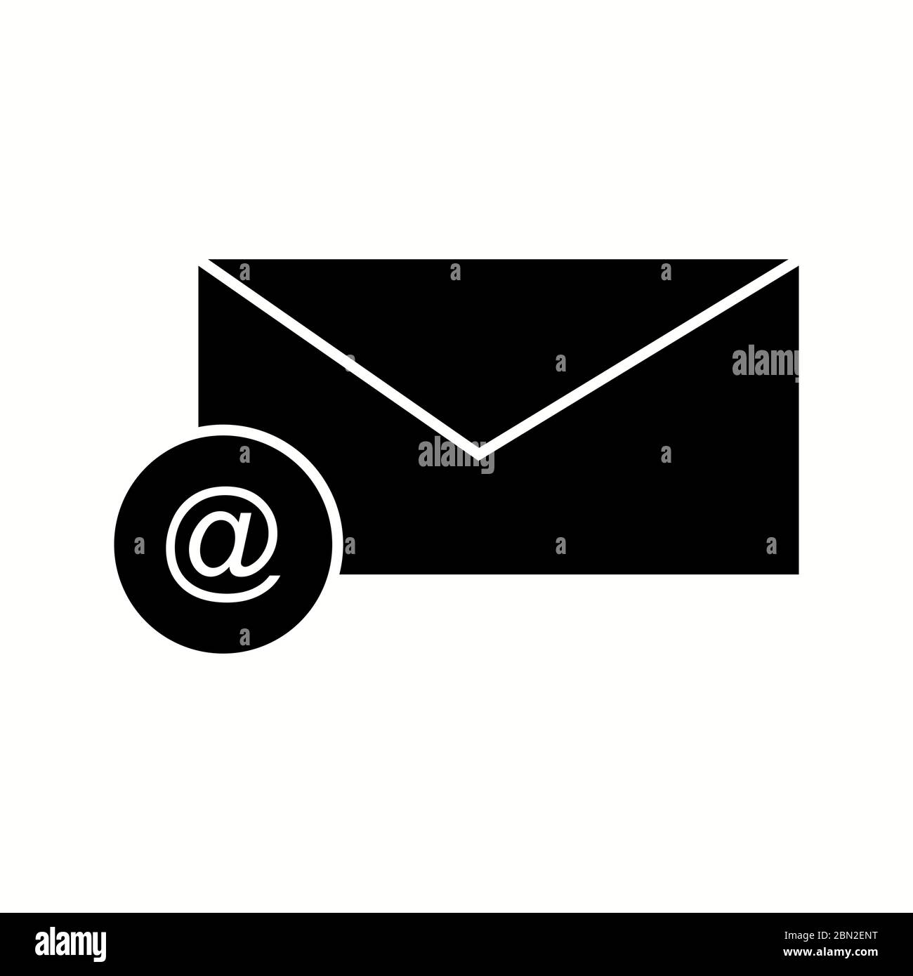 Mail icon black vector Black and White Stock Photos & Images - Alamy