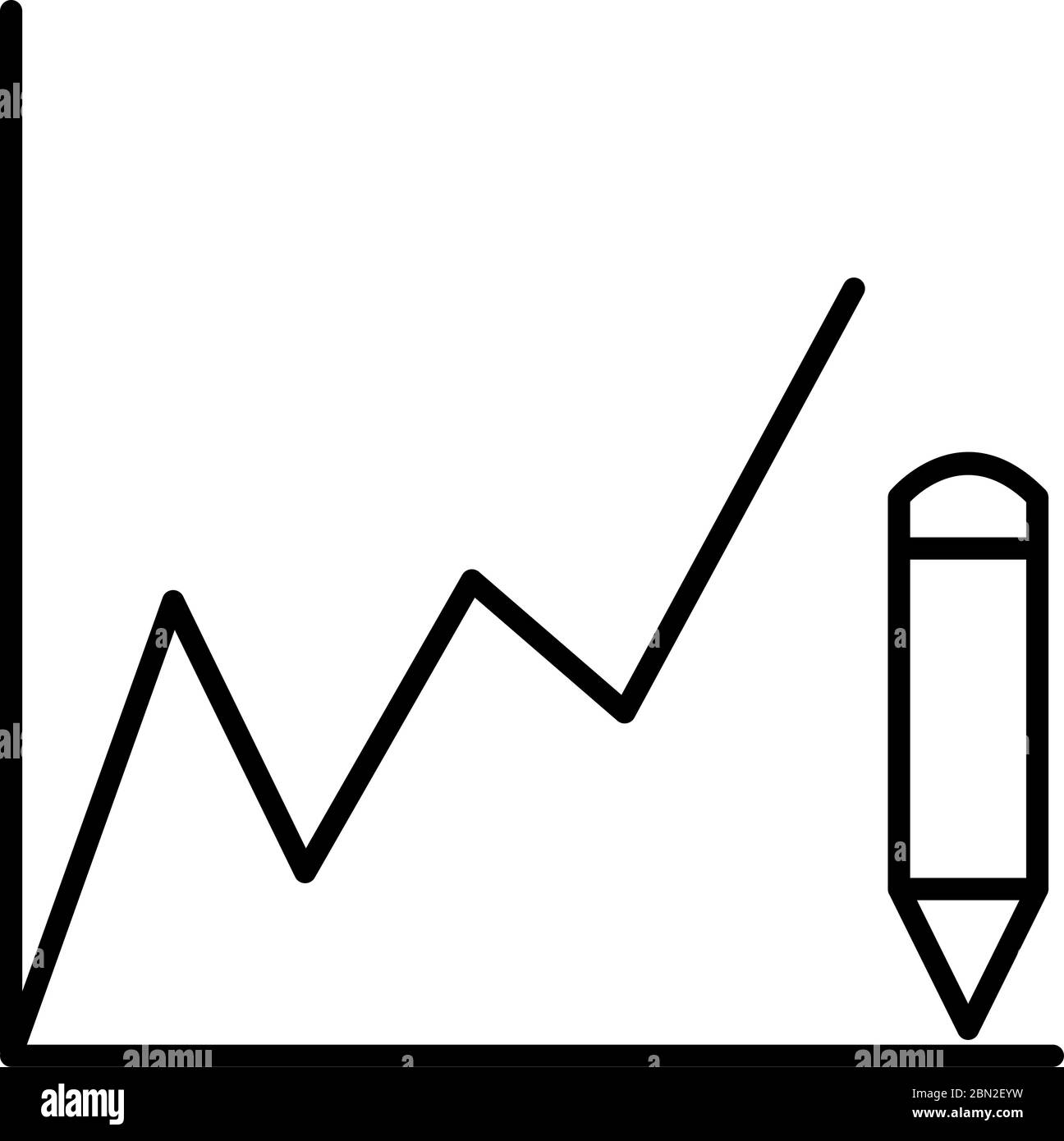 Drawing graphs Beautiful line black icon Stock Vector Image & Art - Alamy