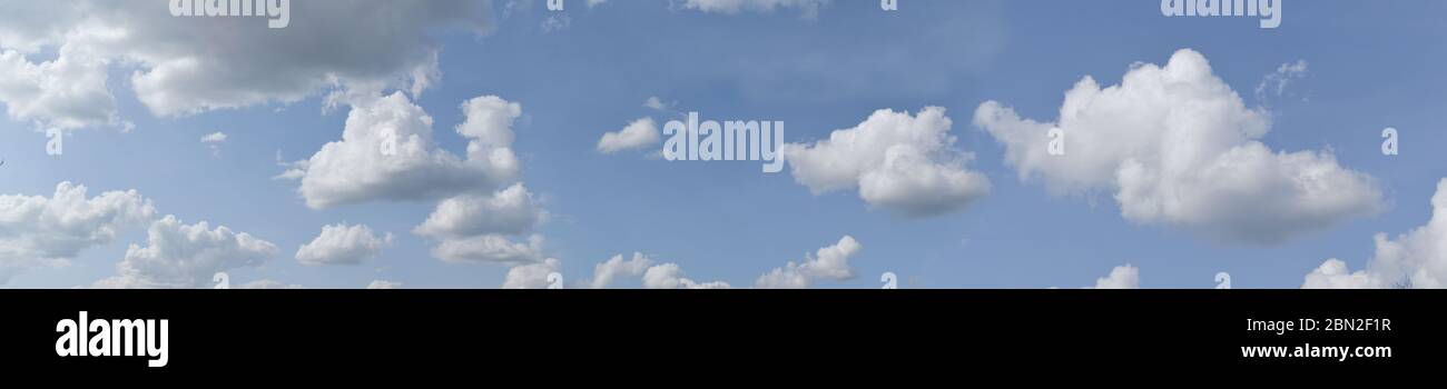 Blue sky with clouds background. panorama picture Stock Photo - Alamy