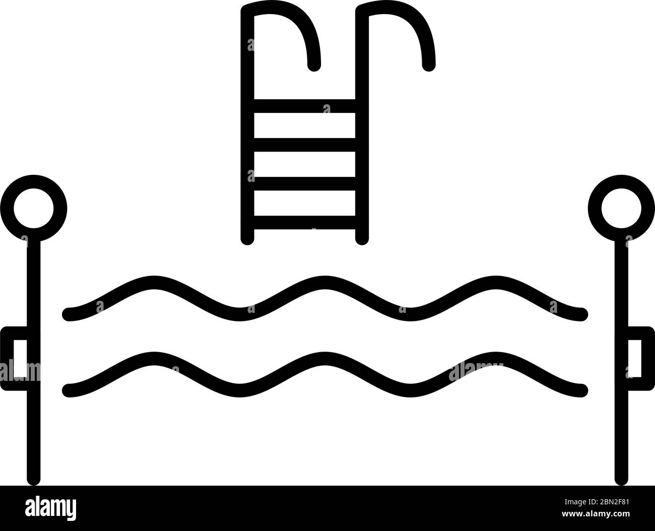 swimming pool Line black icon Stock Vector Image & Art - Alamy