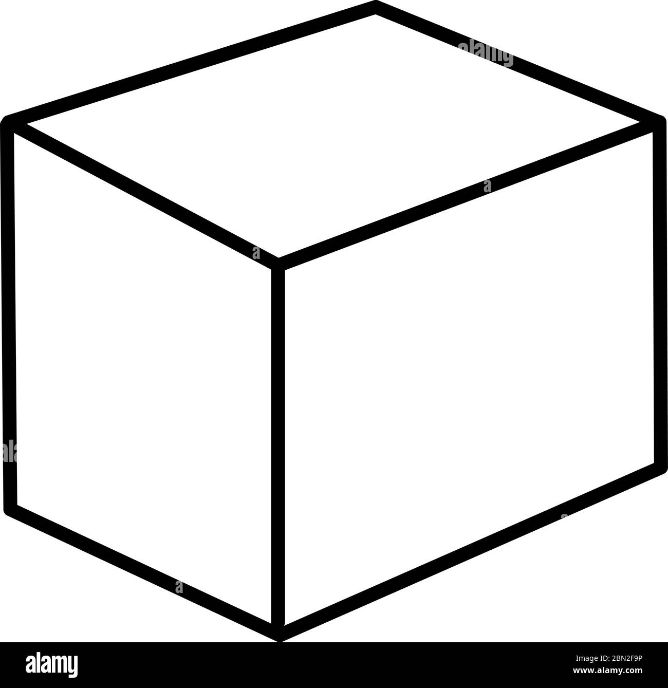Cube Beautiful line black icon Stock Vector Image & Art - Alamy