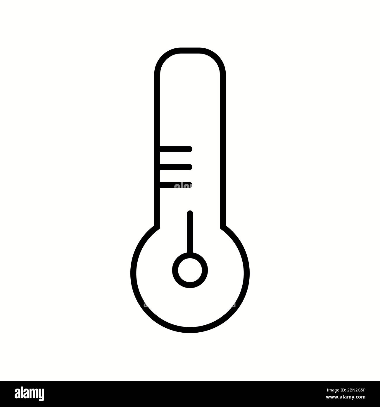 Low temperature Beautiful winter line black icon Stock Vector Image ...