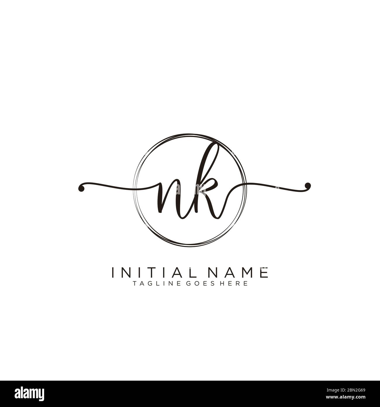 Nk initials logo hi res stock photography and images Alamy