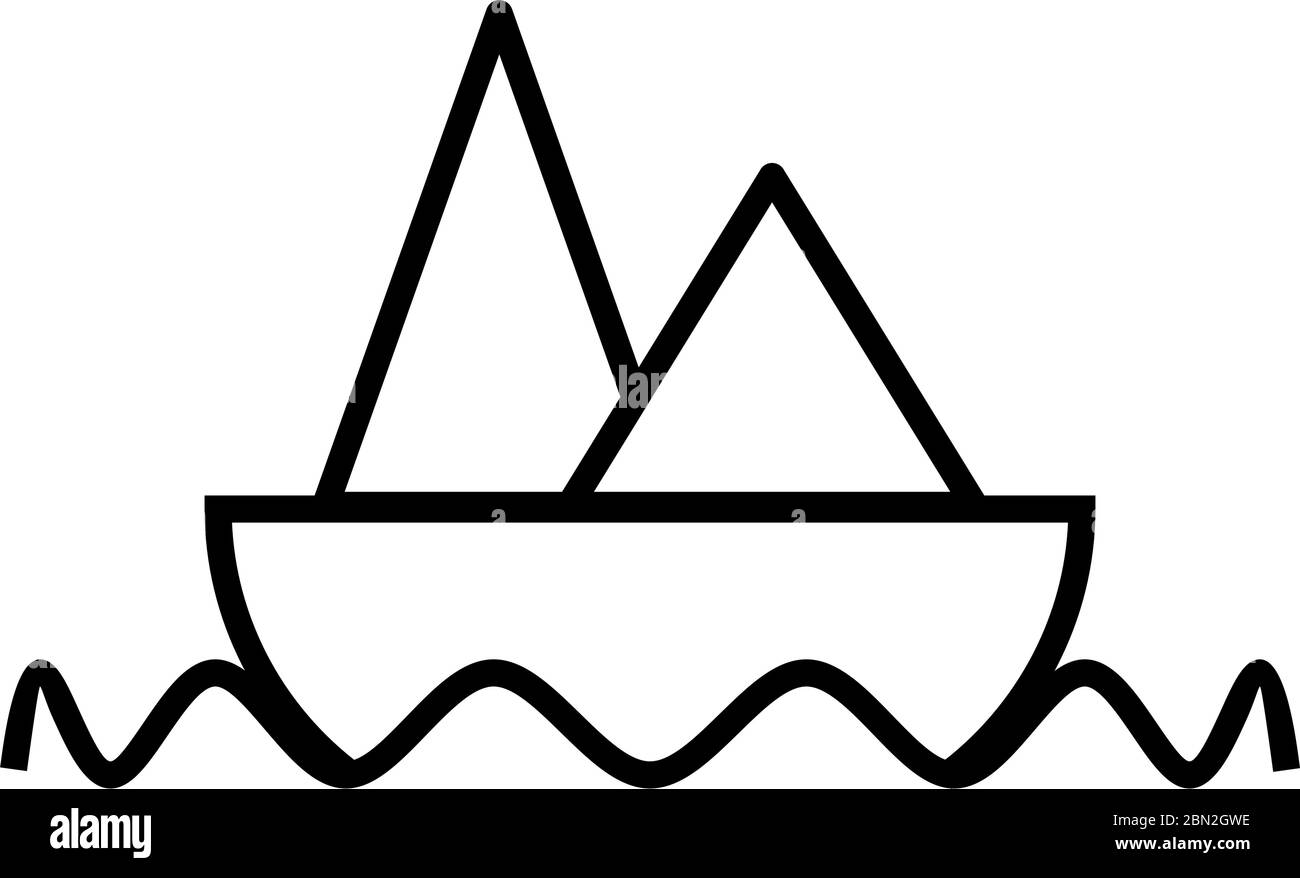 Boat Line Black Icon Stock Vector Image & Art - Alamy