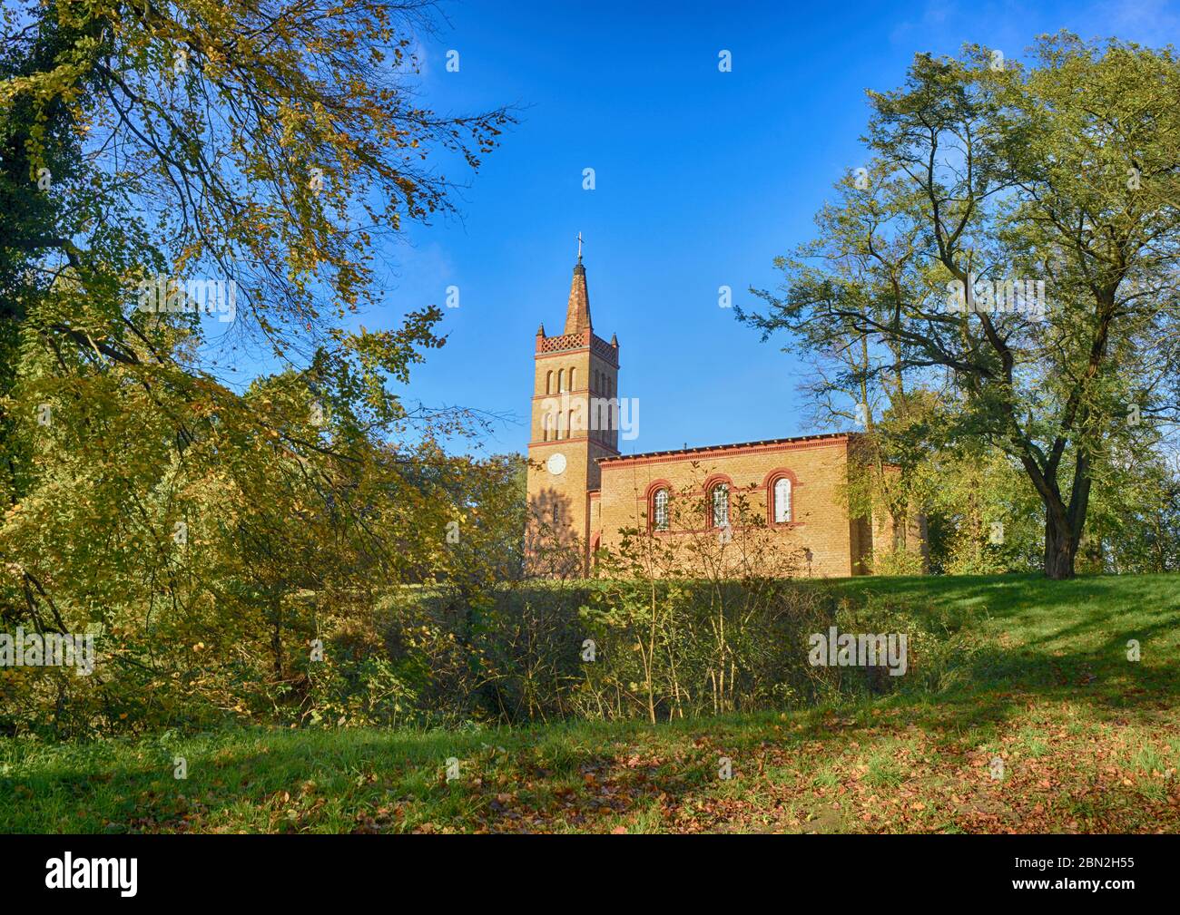 classical architecture Church in Petzow near Werder Havel Stock Photo