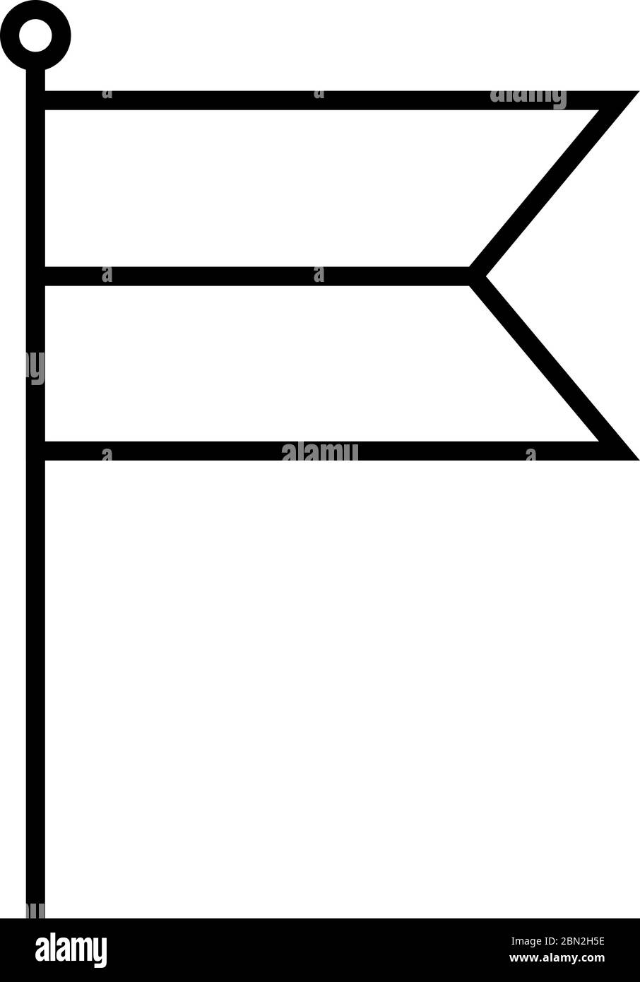 Flag Line Black Icon Stock Vector Image & Art Alamy