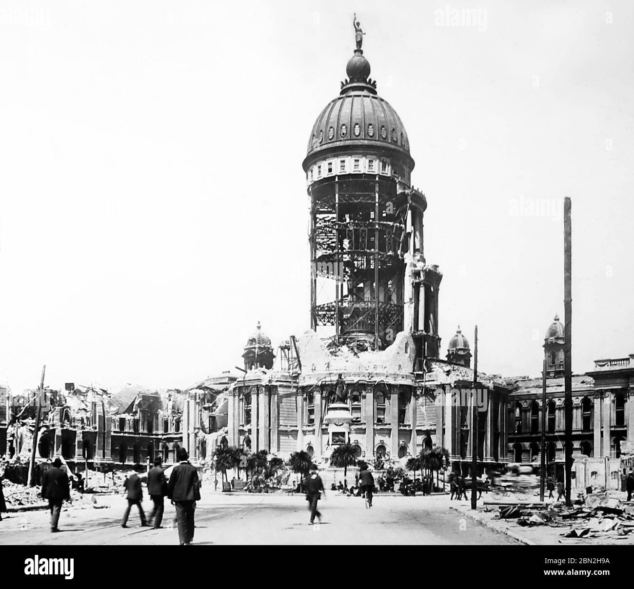 City Hall, San Francisco Earthquake, 1906 Stock Photo