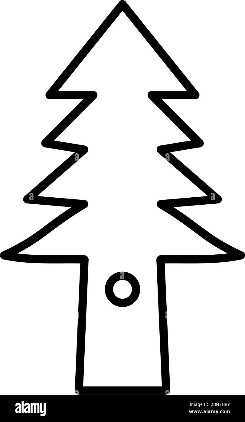 Tree Line Black Icon Stock Vector Image & Art - Alamy