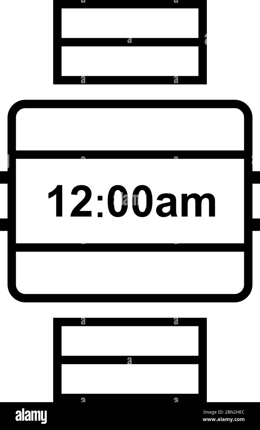 Wrist Watch Line Black Icon Stock Vector Image & Art Alamy